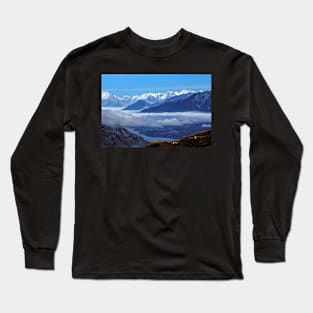 Queenstown from Crown Range Road Long Sleeve T-Shirt